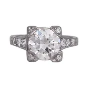 Antique 2.44 Carats Diamond Engagement Ring
