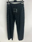 Chanel Blk Lace Camelia Pant Slacks Womens 38