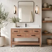 Betty 55" Bathroom Vanity Weathered Brown
