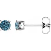 Blue Topaz Stud Earrings