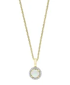 Australian Opal and Diamond Pendant