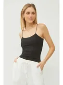 Basic Stretchy Sleeveless Cami Black
