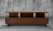 TANGO-75" CONTEMPORARY MEDIA CONSOLE IN A RICH COGNAC FINISH OVER BRAZILIAN CHERRY