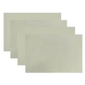Dainty Home Bellagio Reversible Premium Faux Leather 12" x 18" Rectangular Placemats Set of 4