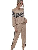 2 Piece Leopard Print Jump Suit Set