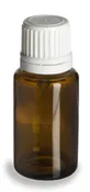 15 ml Amber Glass Bottle with Euro Dropper lid, empty