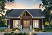 1,633 Sq Ft Modern Farmhouse Plan with 3 Bedroom and Outdoor Kitchen