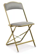 Fritz Style Premium Party Bridge Chair - Gold Frame
