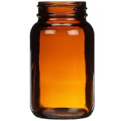 150 cc Amber Glass Round Packer Bottle 45-400 Neck Finish