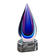 Blue & Purple Teardrop Art Glass