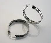 F07- Filigree Hoops — Filomena Demarco Jewelry