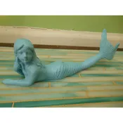 Beach Decor Cast Iron Laying Mermaid — Candy's Cottage
