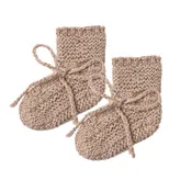 Almond Knit Booties - Quincy Mae