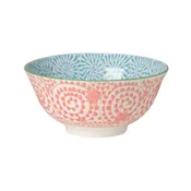 6 Inch Bowl - Orange and Blue Swirls