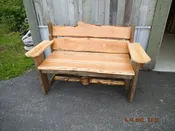 Rustic Red Alder Garden Bench — Rob Payne, Wood Art, Rustic Furniture Gallery