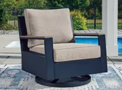 East Beach Aluminum Swivel Glider Chair w/Cushion