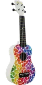 Amahi DDUK3 Rainbow Flower Ukulele w/ Bag