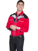 Gamblers Western Shirt. Four Ace Embroidery
