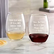 Personalized 21oz Stemless Wine Glass