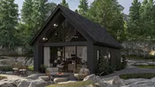 1 Bedroom ADU House Plan with Open Floor Plan – 654 Sq Ft