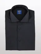 Alfa Perry Black 100% Cotton Dress Shirt