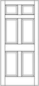 Standard 6 Panel Solid Wood Door