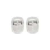 0.25CT Round Diamond Cross Earrings For Women In Sterling Silver Fashion Jewelry