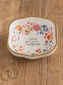 Antiqued Trinket Bowl Friend