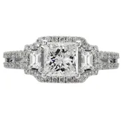 1.00ct Princess Cut Diamond Engagement Ring