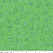 100 AKER WOODS: 100 Aker Woods Map-Green (1/4 Yard)