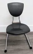 12.5 inch Cantilever Sled Student Chair, Black (RF)