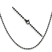 Black Stainless Steel Ball Chain 2.4mm (Q668)