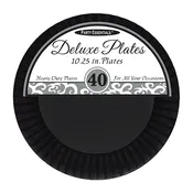 10.25″ DELUXE DINNER PLATES – BLACK 40 CT.