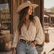 Alamo Festival Fairy Concho Western Wide Waist Belt