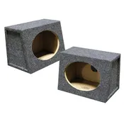 2 x QPower 6×9" Sealed Angled Front Empty Speaker Boxes