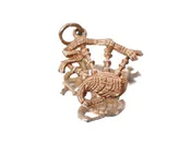 14K Gold Etched Bagpipe Charm