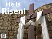 He has risen Easter yard sign
