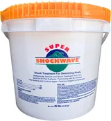 Super Shockwave Pool Shock – 73% Cal-Hypo Granular Chlorine Sanitizer, 25 lb – Kills Algae, Bacteria &amp; Microorganisms for Crystal Clear Pool Water