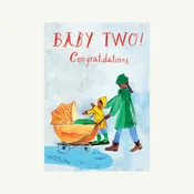 'Baby Two! Congratulations' - Greeting Card