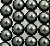 10mm Black Shell Pearl Beads