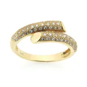 14K Yellow Gold Diamond Pave Stackable Ring 0.45 ct. tw.