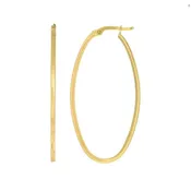 14k Gold Large Oval Hoop Earring