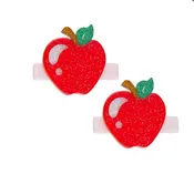Apple Hair Clips Set of 2