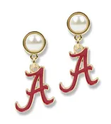 Alabama Initial Pearl Earring