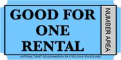 Good For One Rental – Blue – 2000ct Roll