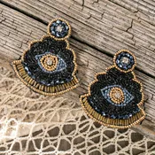 Aileen Good Luck Eyes Beaded Earrings