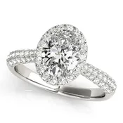 Halo Pave Engagement Ring Style LY71915