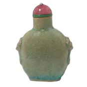 Item #10191: Apple Green Ceramic Snuff Bottle