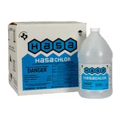 HASA CHLOR 4 Gallon Case: High-Strength Liquid Chlorine for Pools and Spas