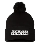Central Iowa Fencing Pom-Pom Cuffed Beanie